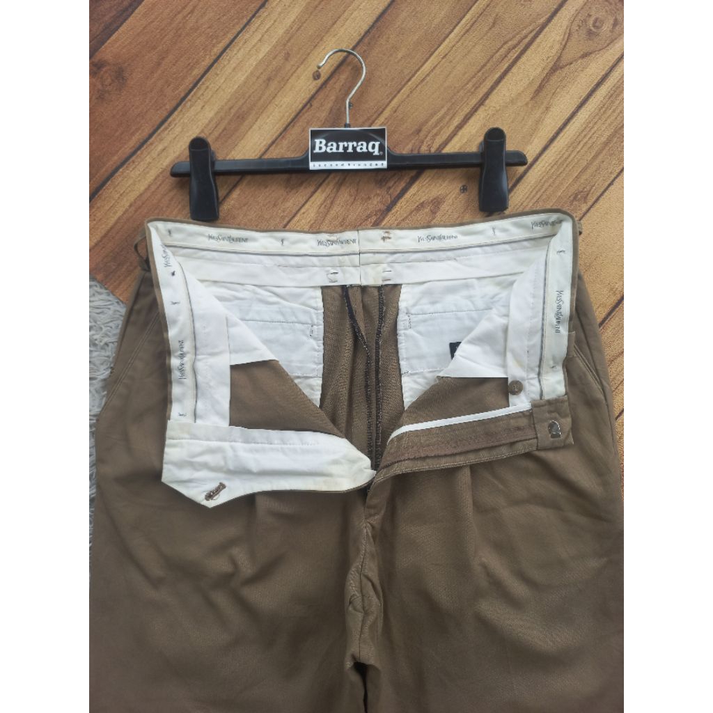 Chino Pants YSL Yves Saint Laurent Celana Chinos Panjang Loose Fit
