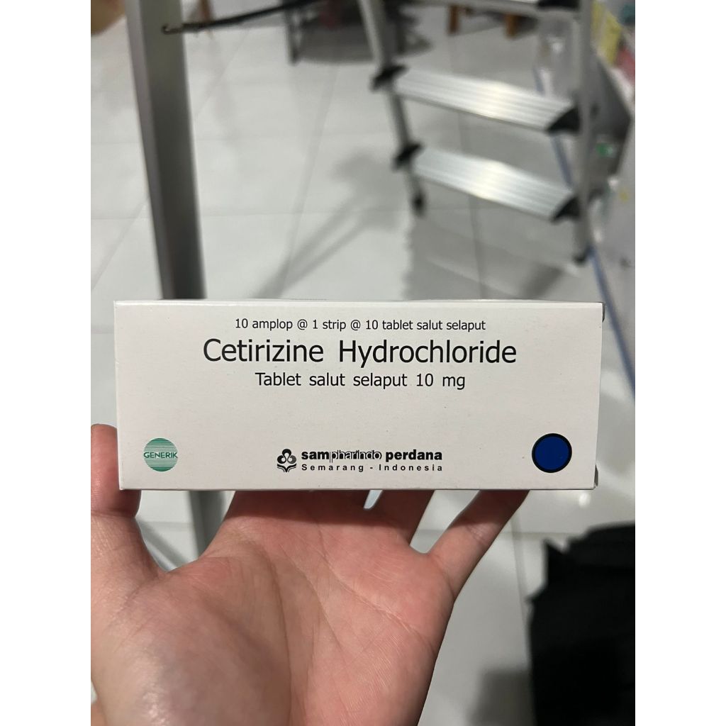 Cetirizine HCL Tablet Box isi 100 Tablet Sampharindo