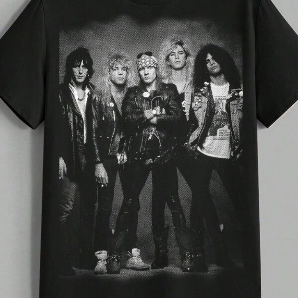 Kaos katun Unisex sablon Jumbo Guns n roses