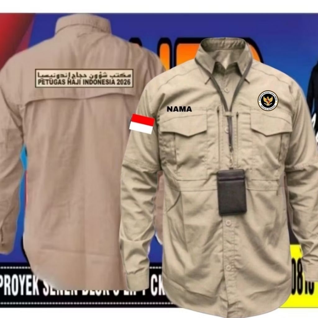 kemeja tactical petugas haji Indonesia baju tactical petugas haji ini kemeja petugas haji baju petug
