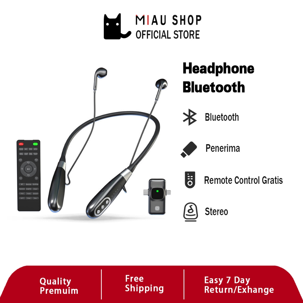 E8 Sound Card Bluetooth Mic Nirkabel 2in1 Untuk Karaoke & Streaming Baterai Tahan Earphones Built-In