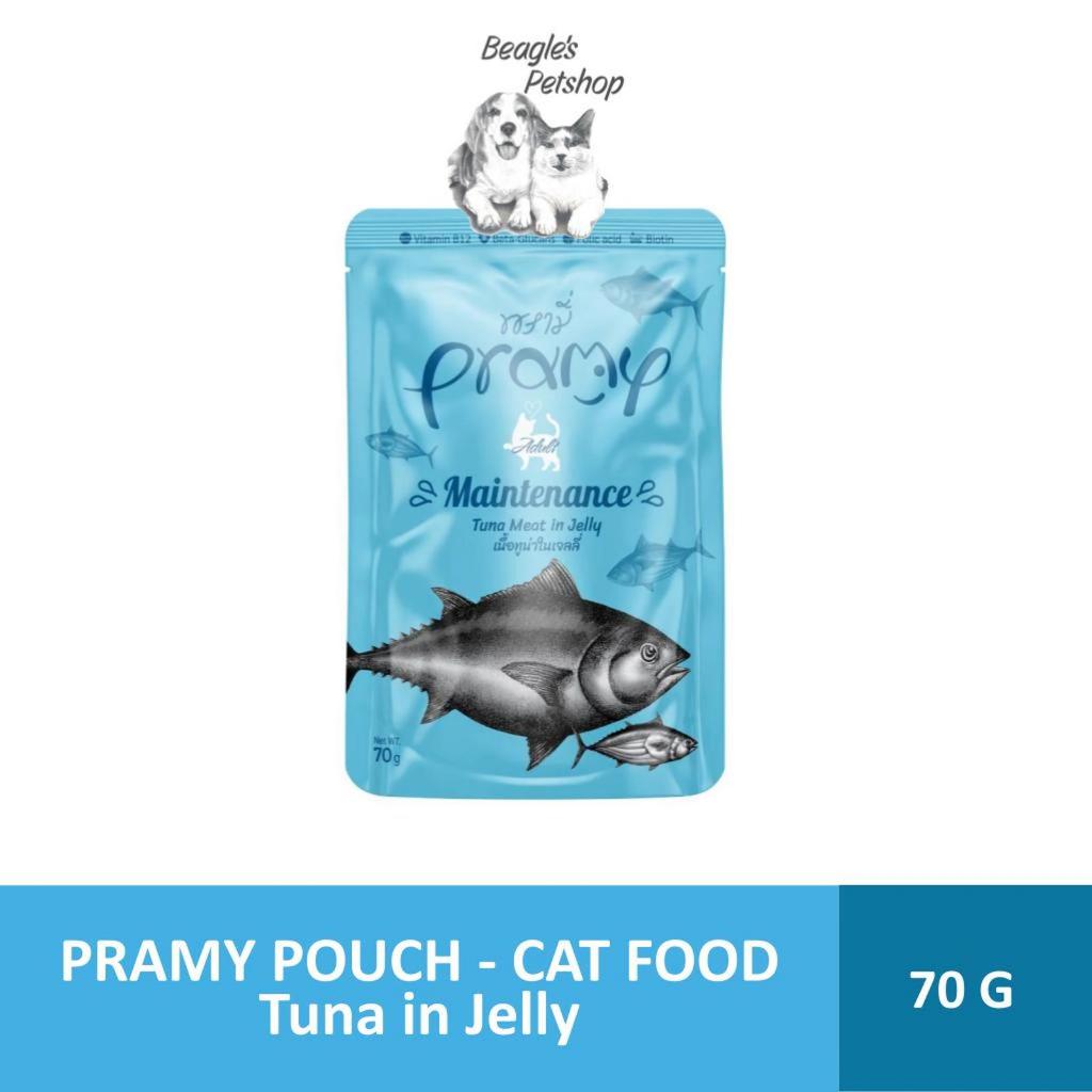 PRAMY Wet Cat Food Pouch Tuna in Jelly Adult Maintenance 70 Gr