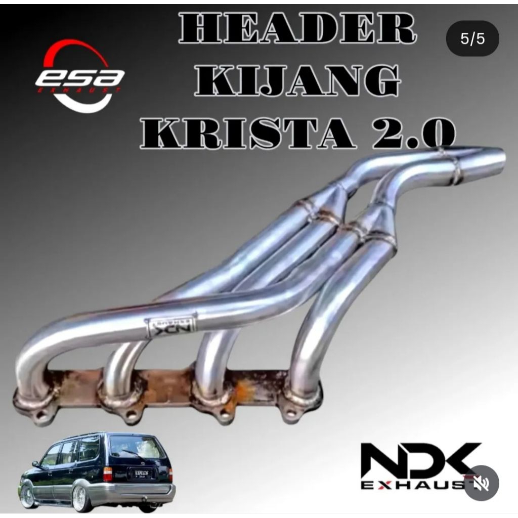 HEADER MOBIL KIJANG KRISTA 2000 CC NDK EXHAUST KNALPOT MOBIL RACING HEADER RACING MOBIL TOYOTA KIJAN