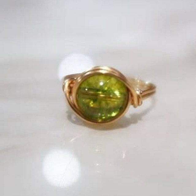 Peridot Vortex Ring / cincin peridot
