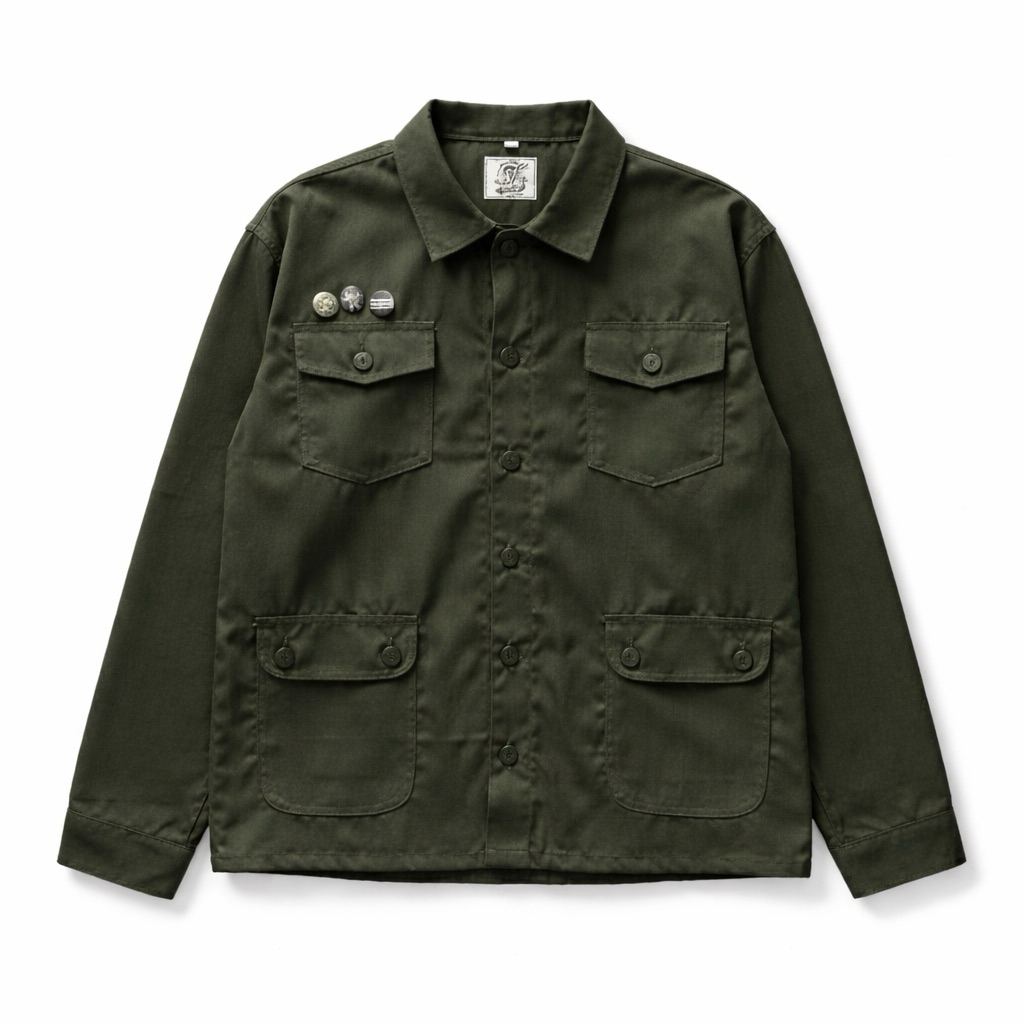 Galfinc Field Jacket Semi Parka M65 Jaket Kanvas Green Army