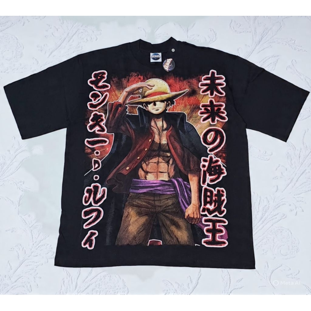 Kaos Bootleg Anime One Piece Luffy