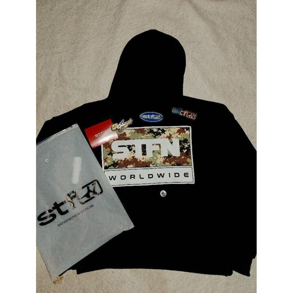 HOODIE SATISFACTION 375GSM BLACK 100% PREMIUM