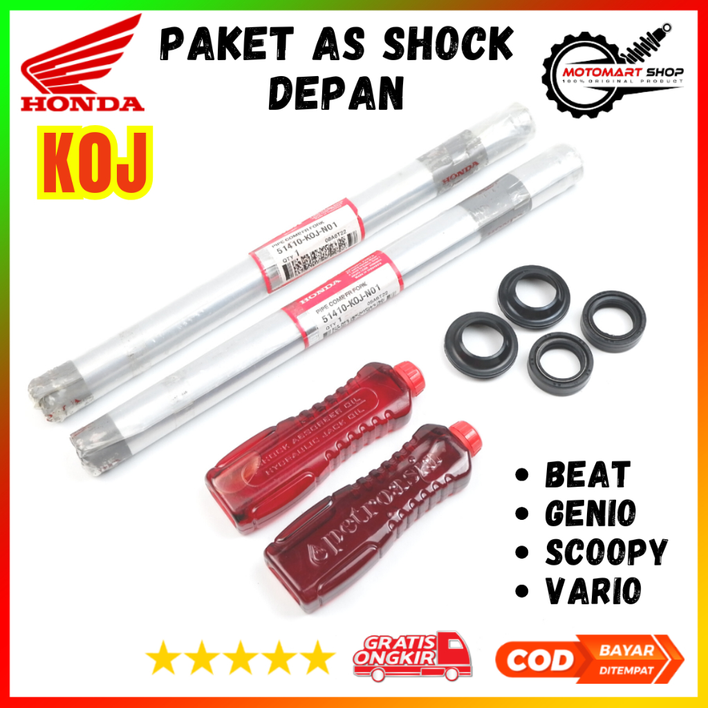 As Shock Depan Vario 160 Ori / Paket As Shock Honda Beat Street / As Shock Scoopy New - Genio - K0J