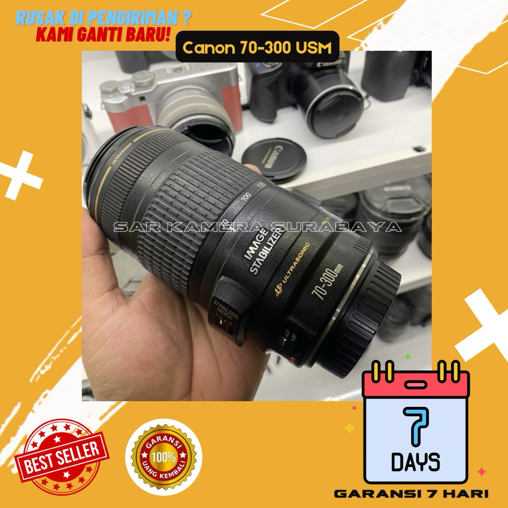 Lensa tele canon 70-300 USM termurah