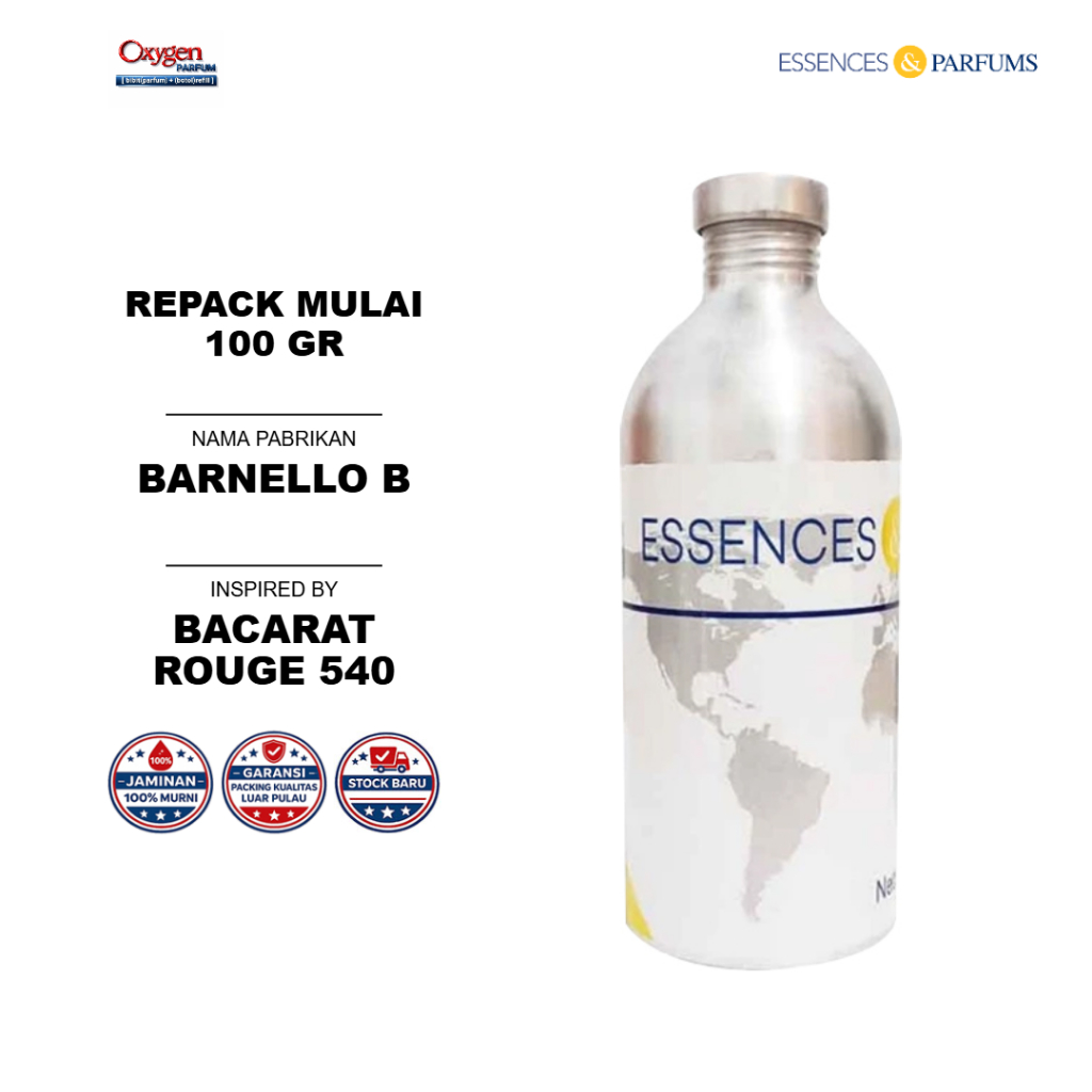 BARNELLO B - ESSENCES | OXYGEN PARFUM GROSIR | REPACK MULAI DARI 100 GR
