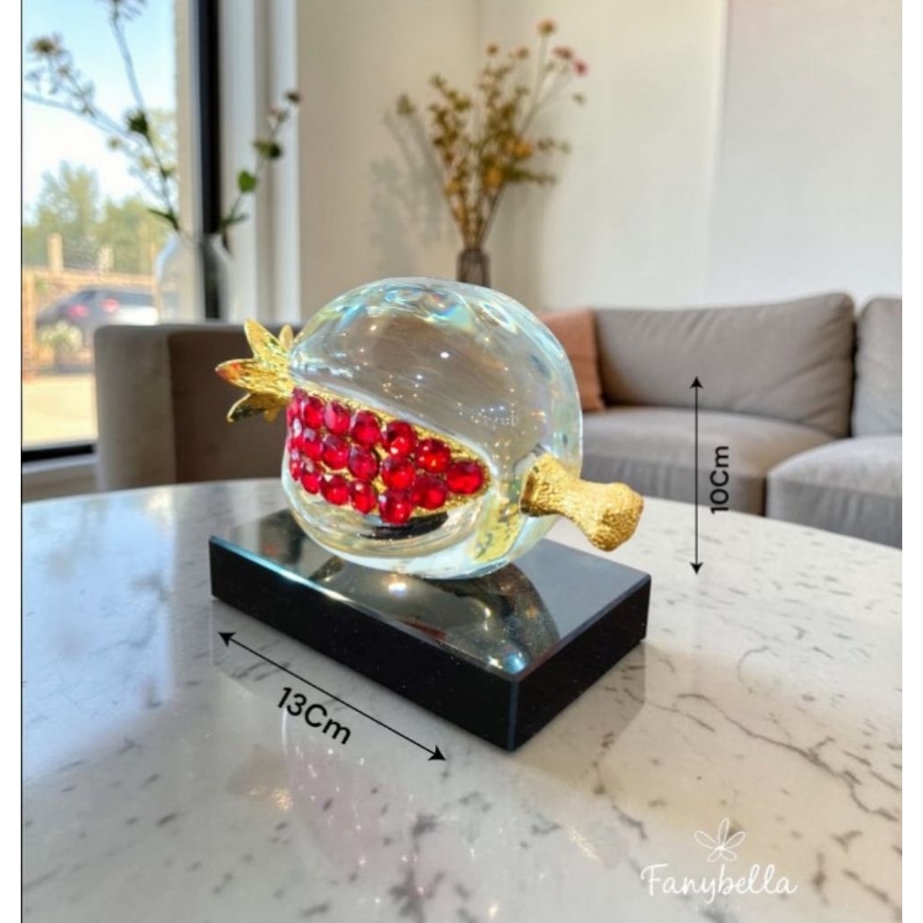 Pajangan Meja Buah Delima Kristal