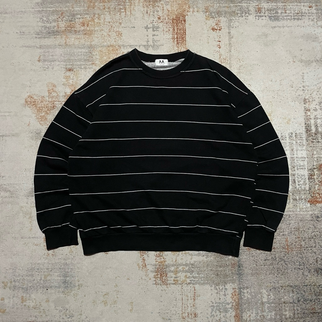 Awesome Apparel Striped Crewneck Boxy