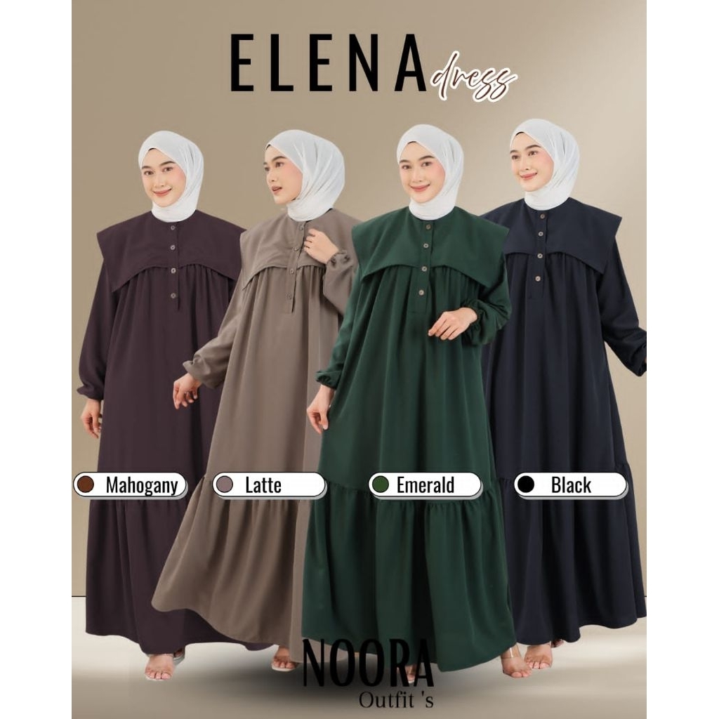 Elena Dress By Noora Outfit's | Dress Wanita Elena By Noora