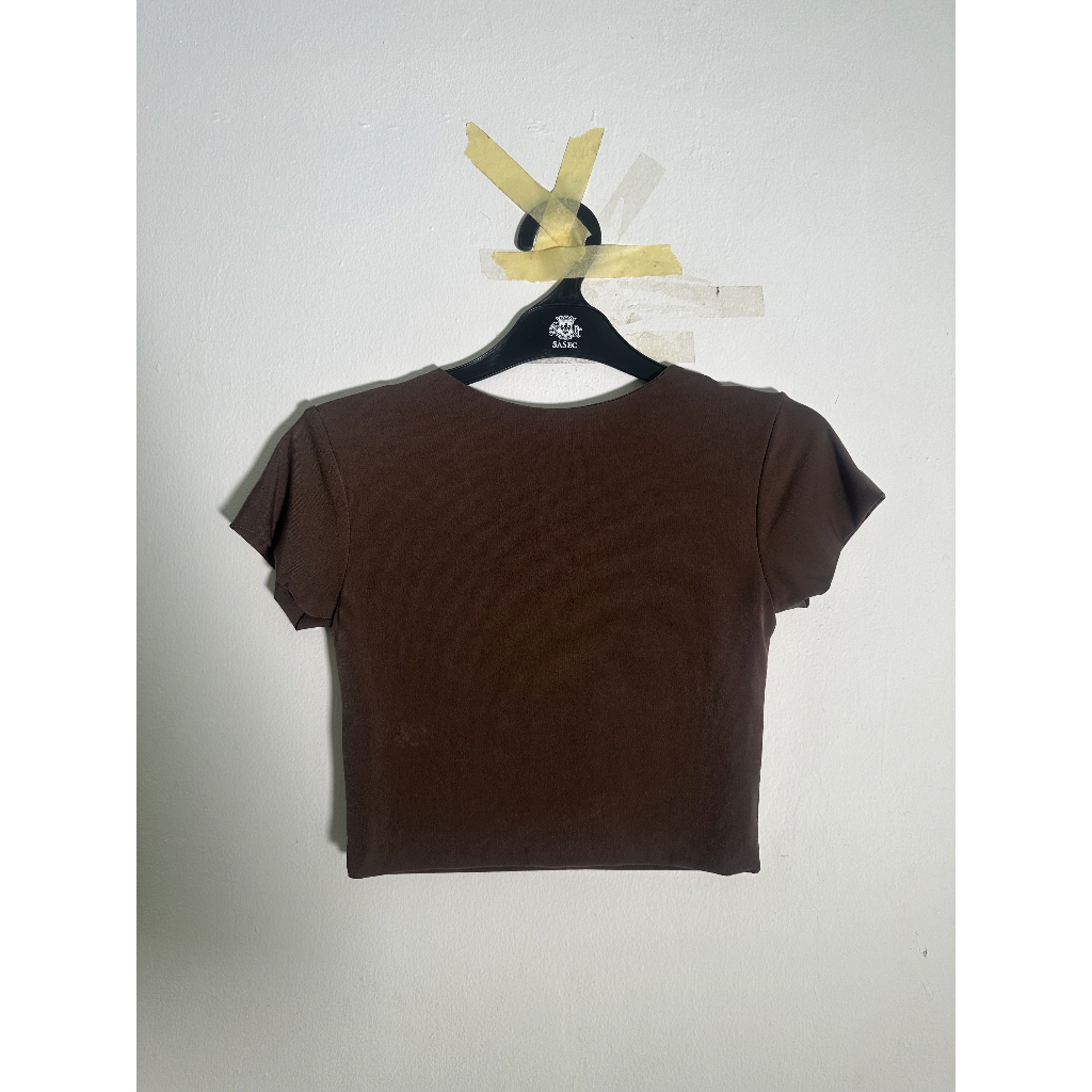 crop top coklat tua (preloved)