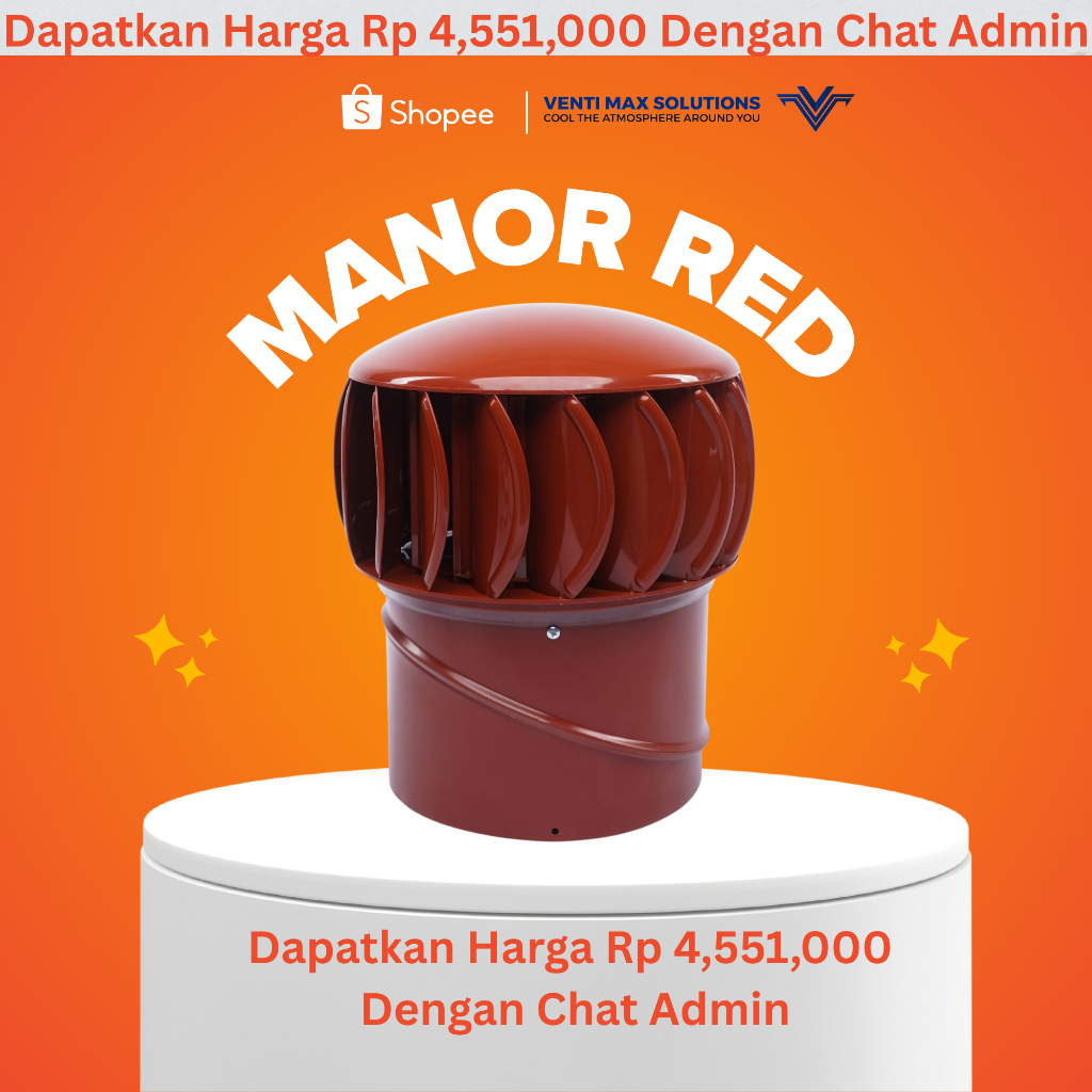 SUPAVENT | TURBIN VENTILATOR MANOR RED | TURBIN RUMAH