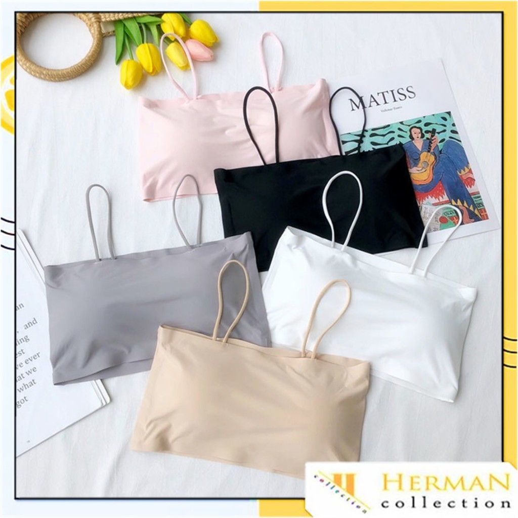 HC Bra Sport Gym Elastic Spandex 6716 Tank Top Bra Wanita Olahraga Tanpa Kawat BH Murah