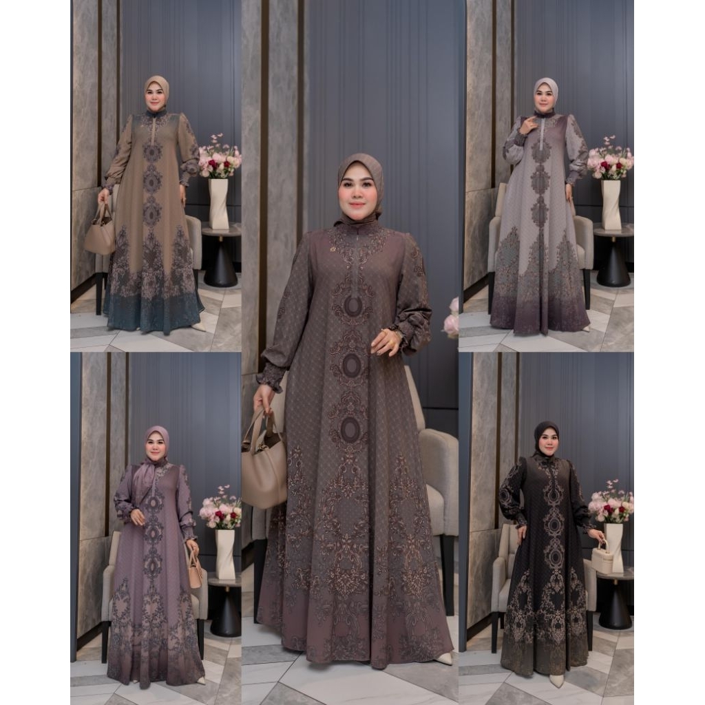 Set Gamis Jilbab Alzena Series Azzahra Syar'i