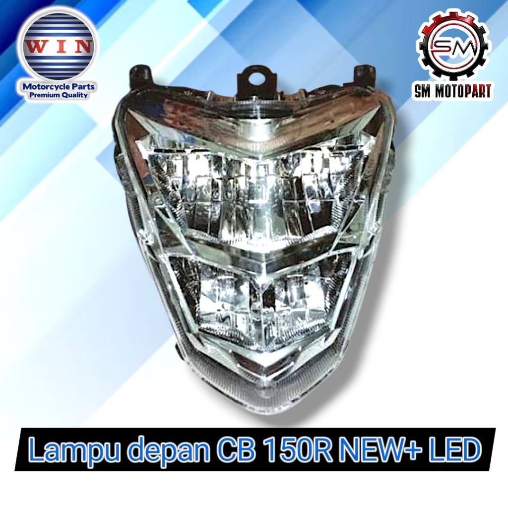 WIN - LAMPU DEPAN REFLEKTOR HEADLAMP MOTOR CB 150 R NEW + LED
