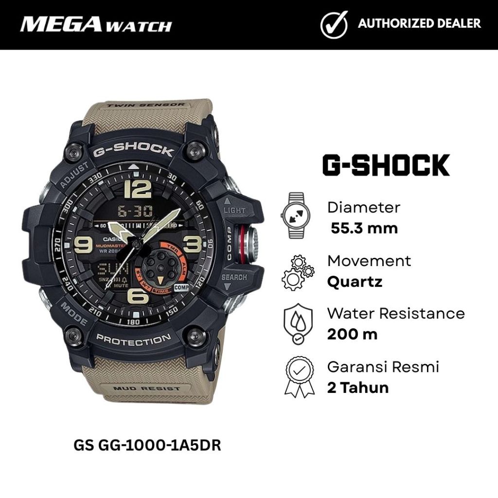 Jam Tangan G-SHOCK Pria Original GS GG-1000-1A5DR
