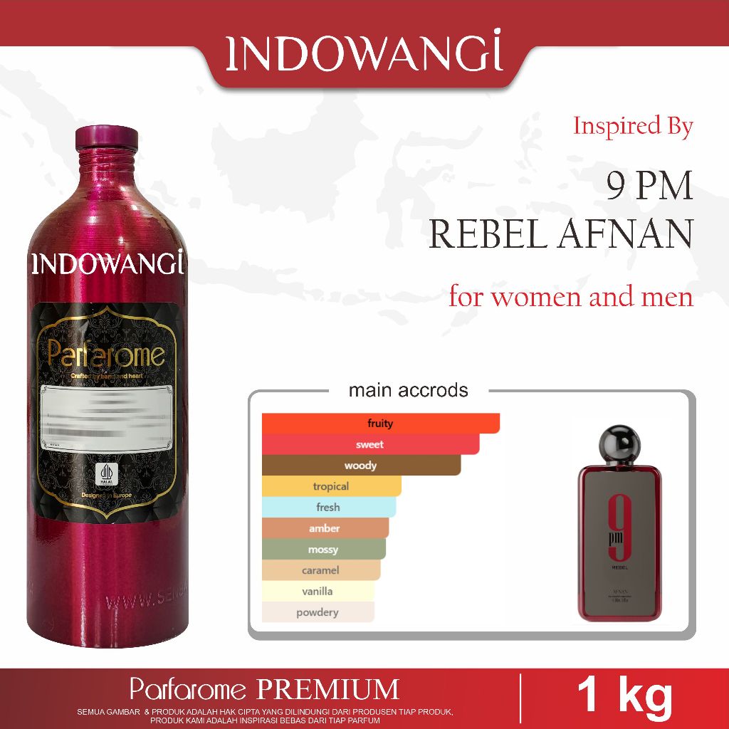 Bibit Parfum 9 PM AFNAN Produk PARFAROME PREMIUM 1KG