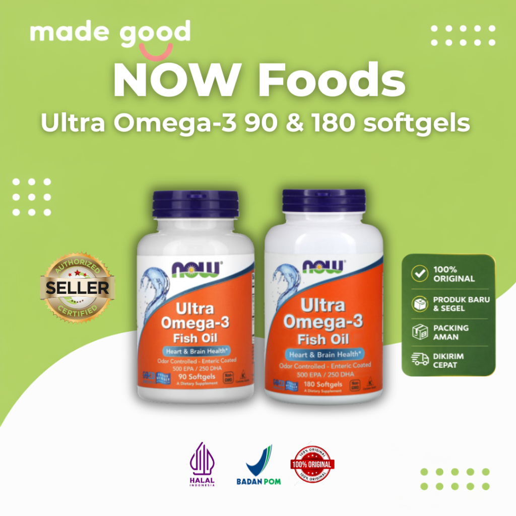 Now Foods Ultra Omega 3 500 EPA/250 DHA 90 180 Softgel Fish Oil