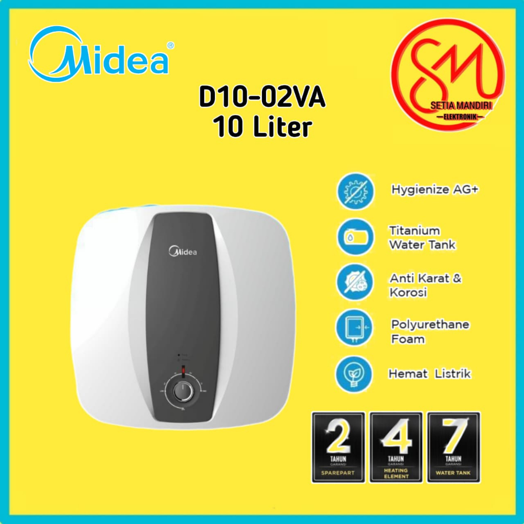 MIDEA Water Heater Listrik 10L 15L 30L - Elektrik D10-02VA D15-02VA D30-035VA