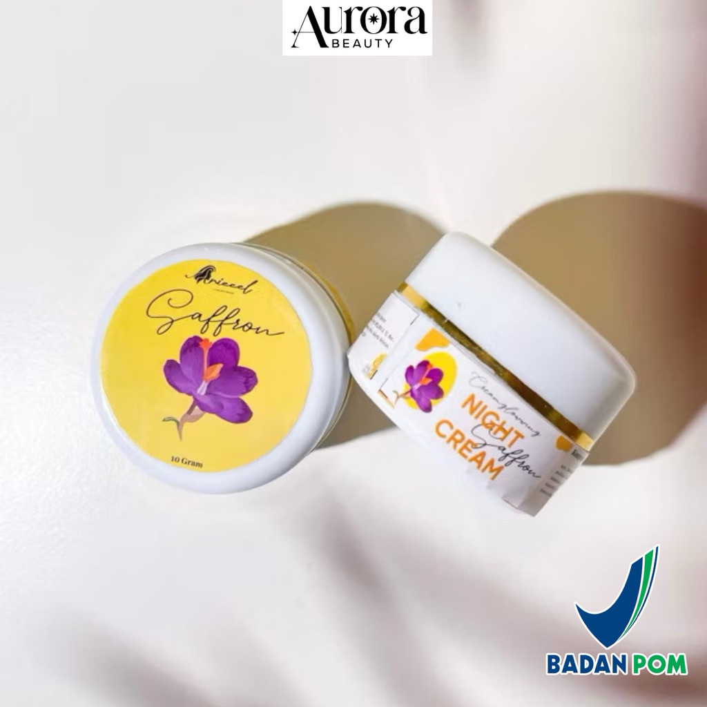 Cream Saffron Glowing BPOM Day & Night Cream with Niacinamide Mencerahkan Wajah Pelembab