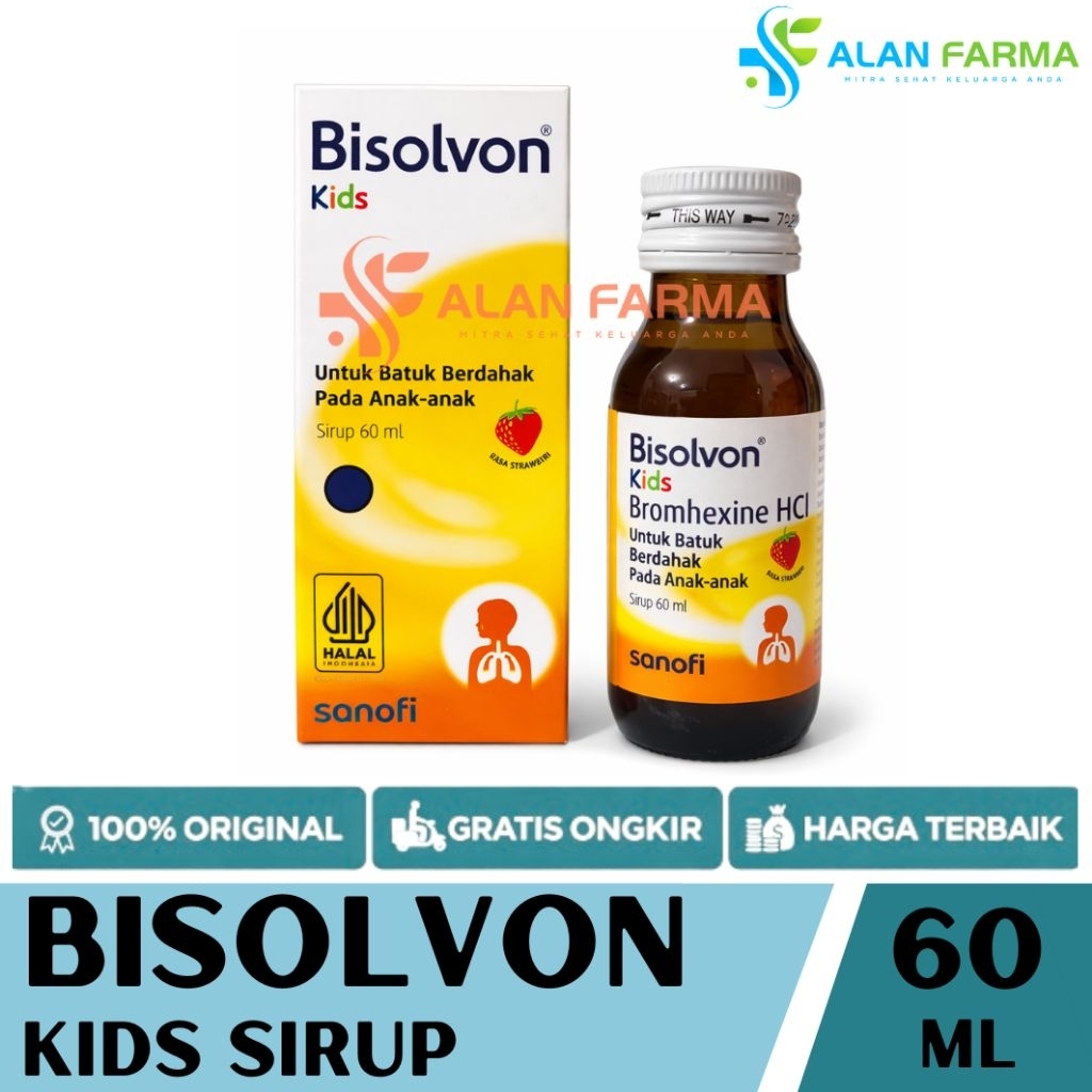 Bisolvon Kids 60 mL | Bisolvon Anak | Obat Batuk Berdahak Anak