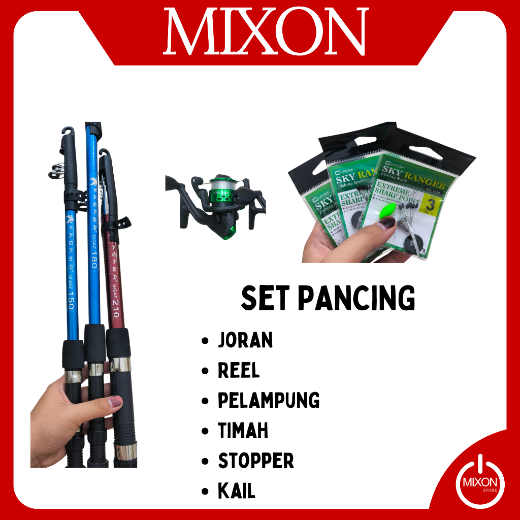 Set Pancing Murah LENGKAP Joran Pancing Antena Carbon Kagawa