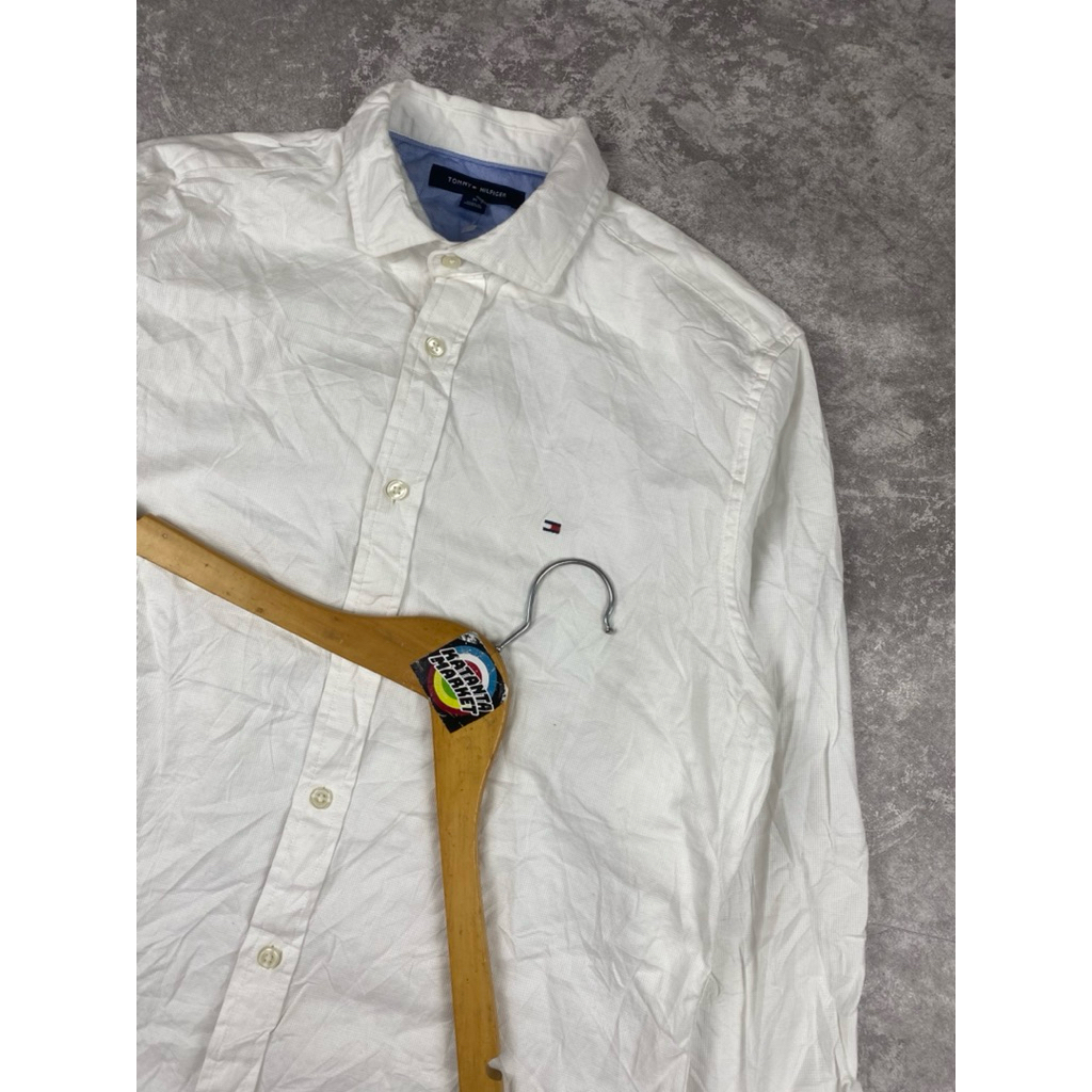 tommy hillfiger original putih long shirt