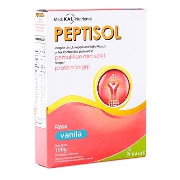 Peptisol Rasa Vanila & Coklat Box isi 190gr Susu Tinggi Protein untuk Pemulihan Cepat