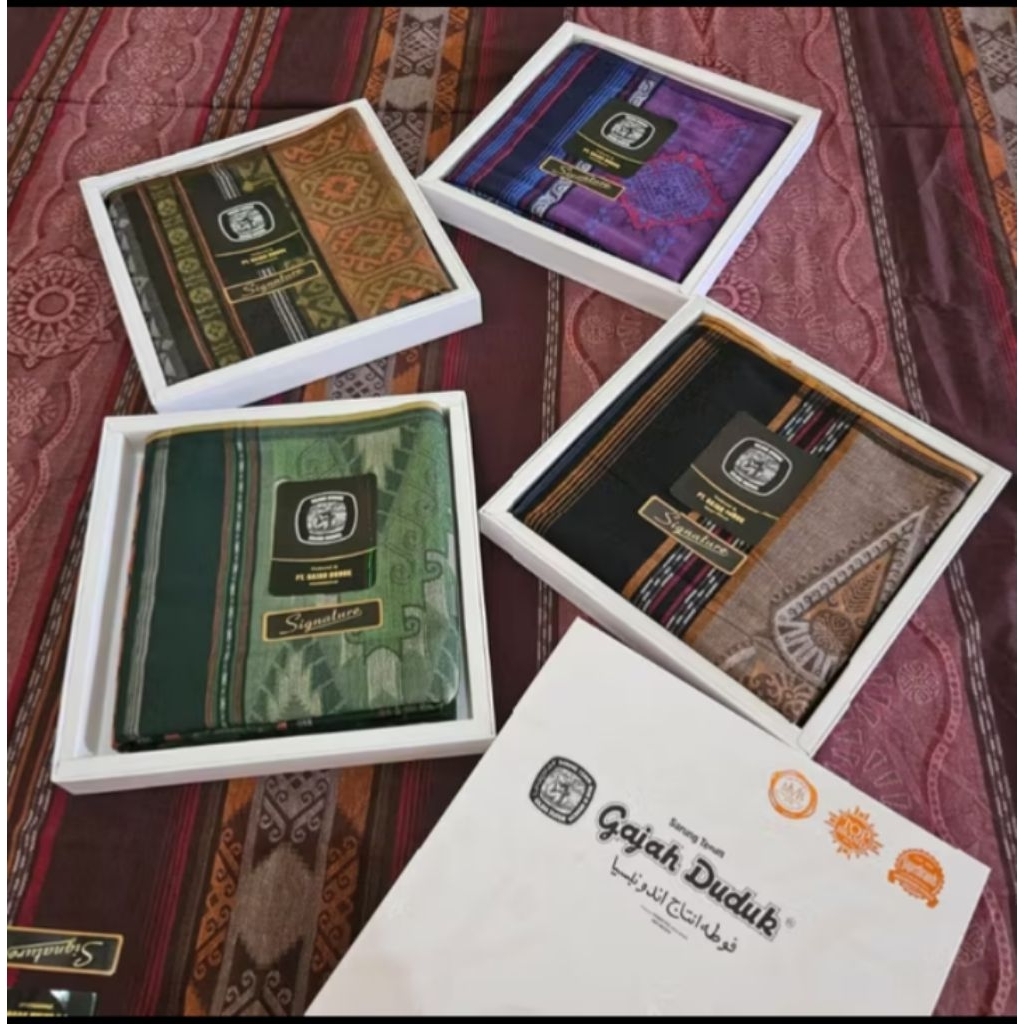 Sarung Gajah Duduk Signature Tenun Premium Elegan | Sarung Pria Dewasa Motif Eksklusif