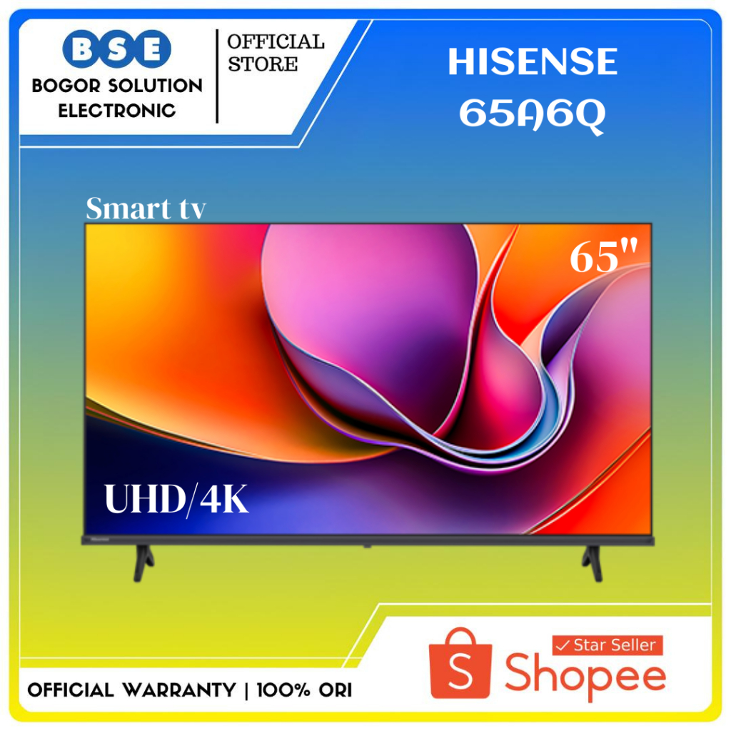 HISENSE 65A6Q Smart TV Hisense 65 Inci Vidaa OS 65A6Q LED 4K 65 Inch Hisense 65 A6Q Dolby Vision
