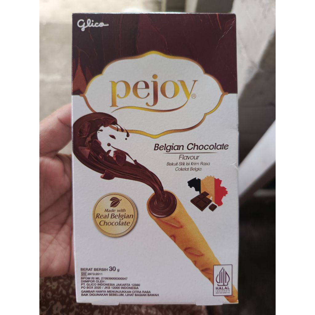 Glico Pejoy Belgian Chocolate 30g | Biskuit Stik Isi Coklat | Snack Jepang