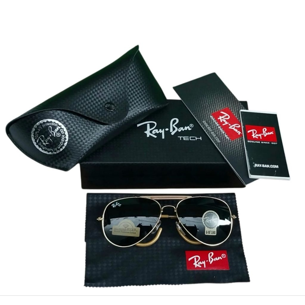 kacamata rb 3030 metal grade ori kaca asli