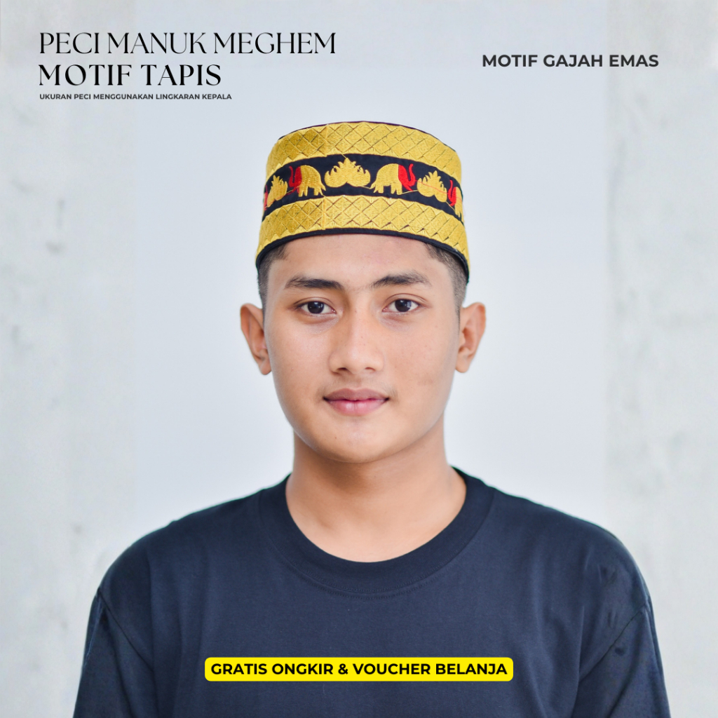 PECI BORDIR MOTIF GAJAH emas LAMPUNG - PECI ADAT LAMPUNG - PECI MOTIF BORDIR LAMPUNG - PECI KHAS LAM