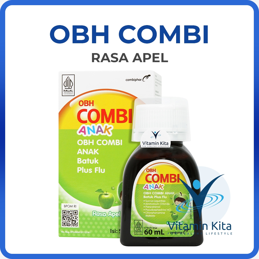 OBH COMBI ANAK BATUK FLU 60 ML | OBAT BATUK DAN FLU ANAK, GEJALA FLU, SAKIT KEPALA, BERSIN-BERSIN, P