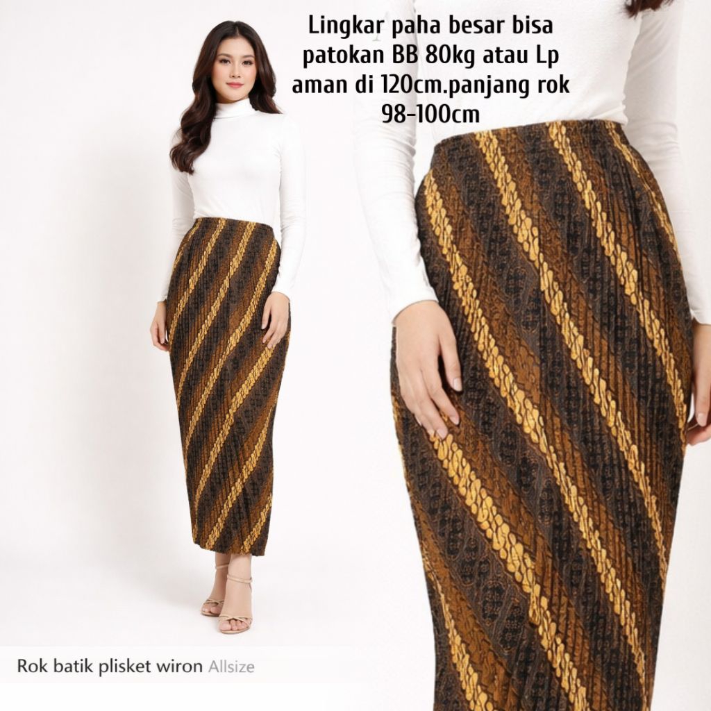 Rok Batik Plisket Wiron Motif Jawa