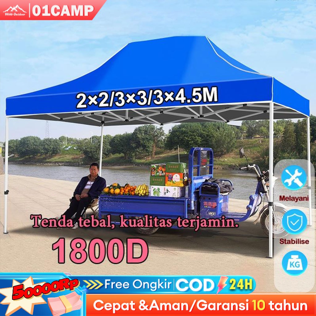 Tenda lipat Jualan  Tenda lipat 3x3/tenda jualan 2x3/Bazar 1800D Outdoor Tenda Gazebo/Tenda Bazar Pa