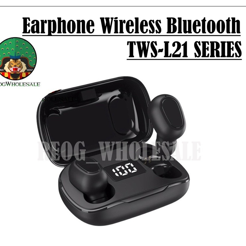 TWS-L21 Earphone Wireless Bluetooth untuk Android & iPhone Versi Bluetooth 5.0