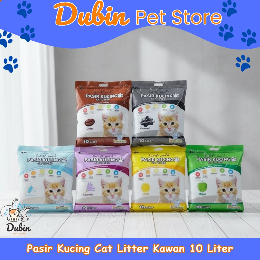 Pasir Kucing Kawan 10 liter | Pasir Kucing Gumpa Wangi Kawan 10Liter | Pasir Kucing Import