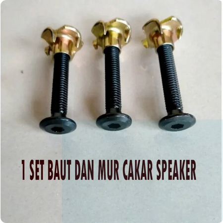 BAUT CAKAR DAN MUR BAUD CAKAR UNTUK BOX SPEAKER PANJANG 4 CM MODEL M6