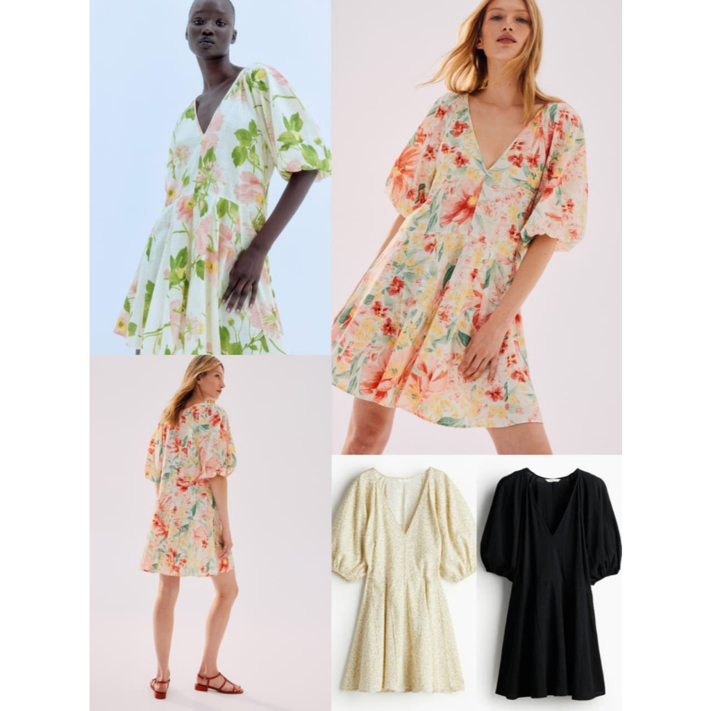 HM Flared Skirt Dress - Dress Linen Cantik - 2122