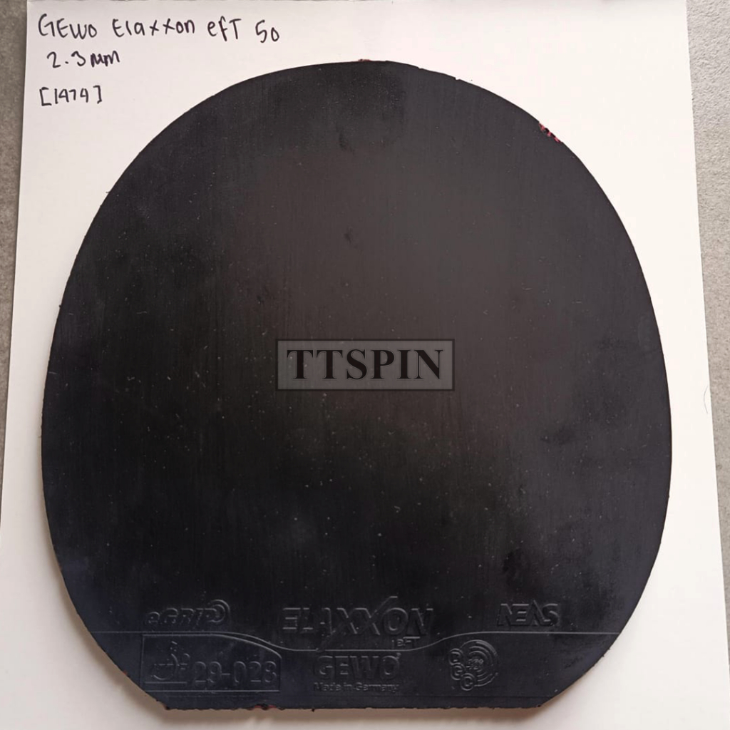 GEWO Elaxxon eFT 50 - Karet Tenis Meja Pingpong Bet Bat Gewo Elaxxon 50 Rubber Table Tennis Secondha