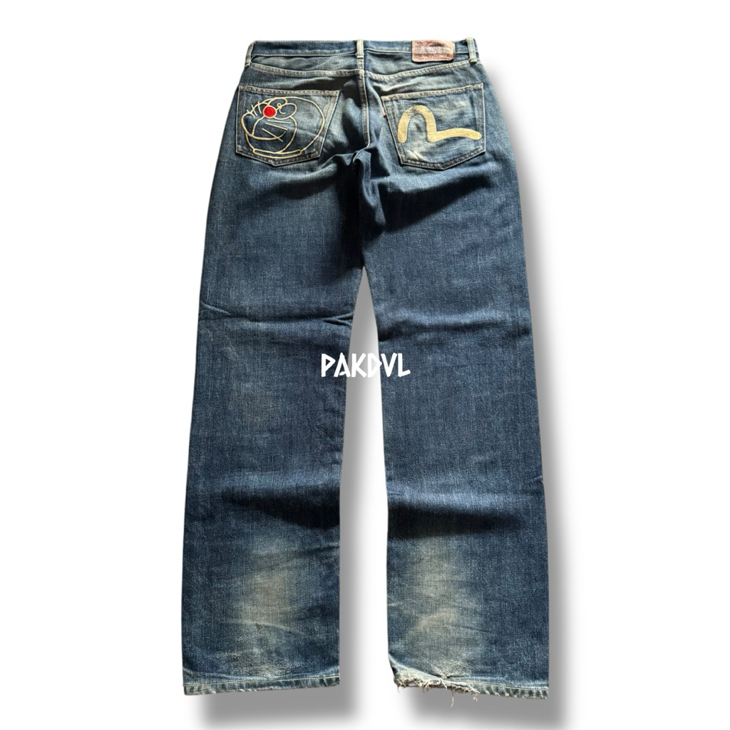 Evisu Doraemon japan Jeans Pants   kode - A139 size 30-31 (on Tag 32)