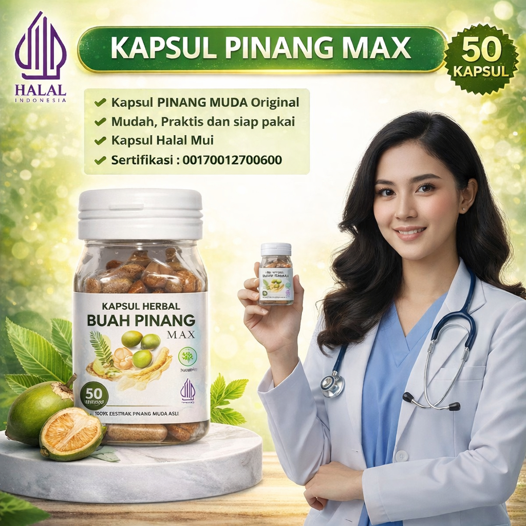 Kapsul Pinang Muda Herbal Alami 100% Original