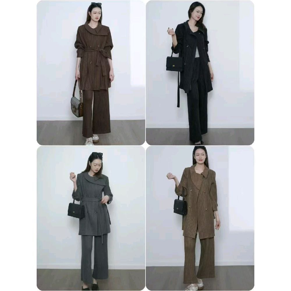 (KODE 147) Setelan Blazer Pleats Premium – Mewah & Berkelas | SETELAN PLISKET BLOUSE DAN CELANA