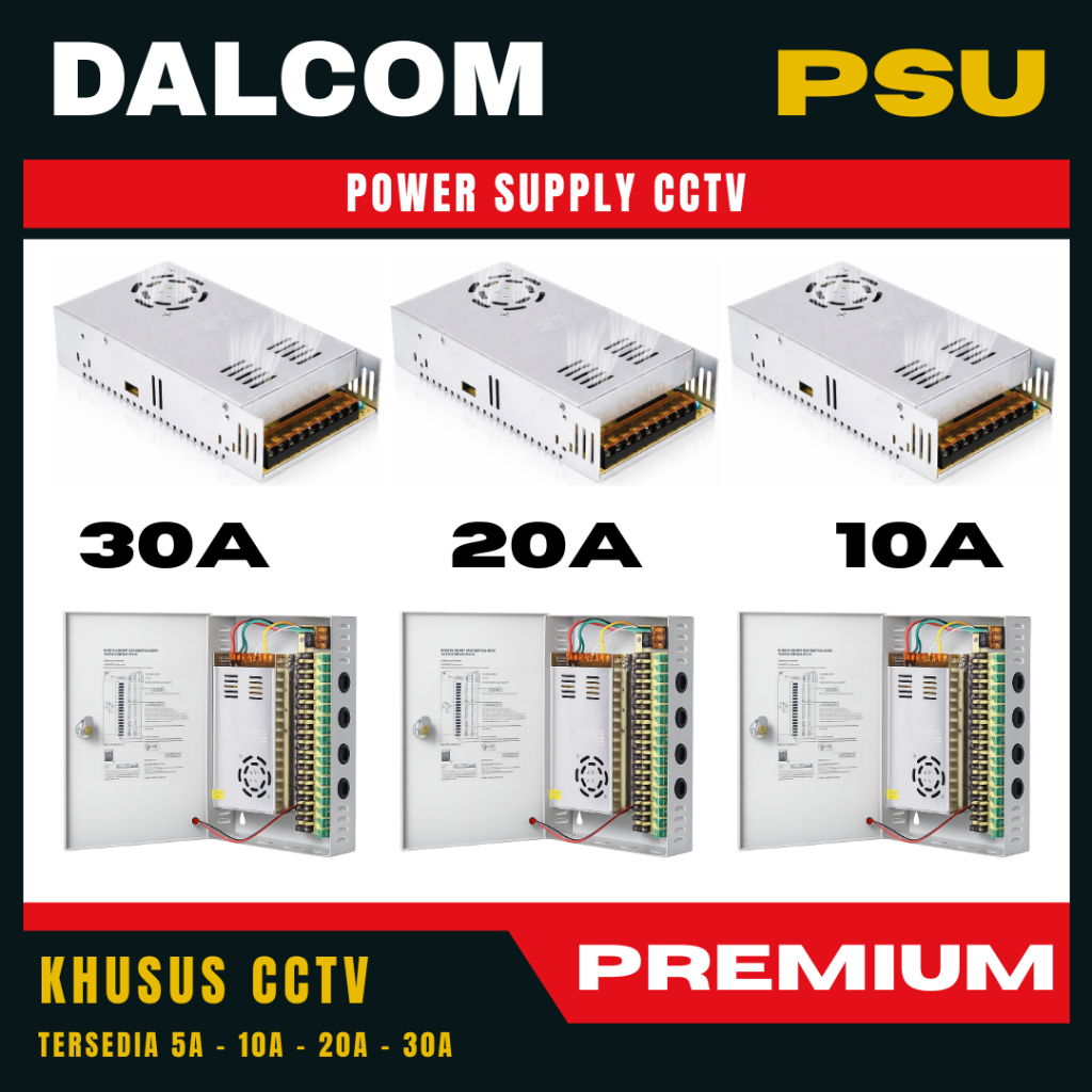 power supply cctv 10a 20a 30a psu jaring psu box kamera cctv