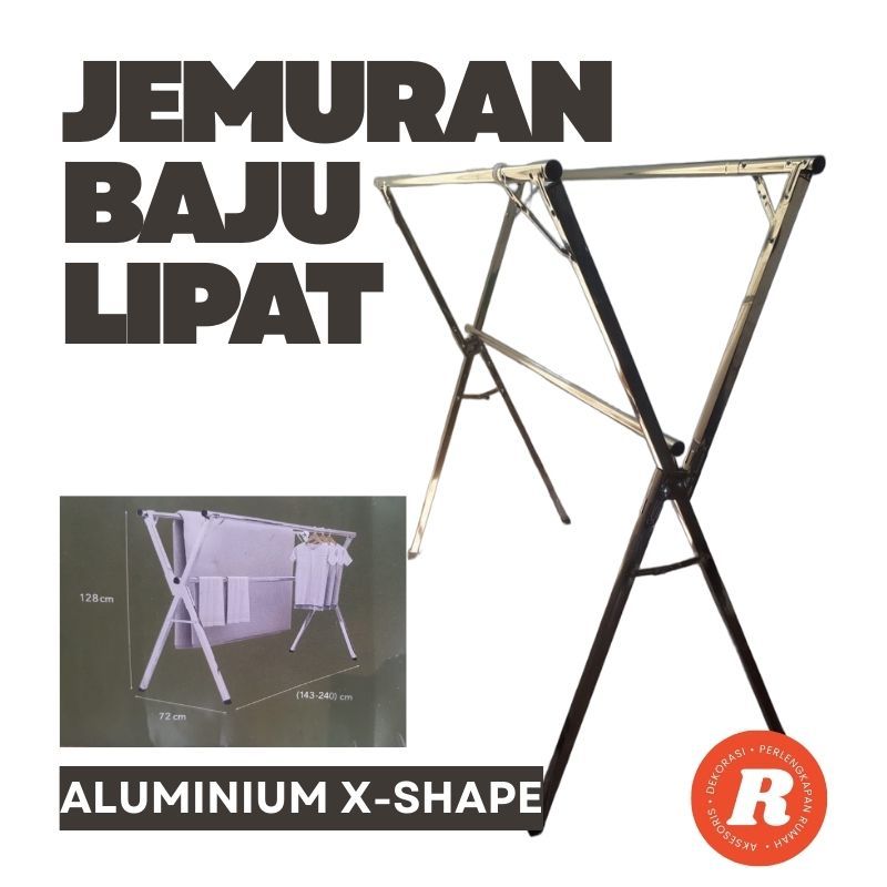 Jemuran Baju Bahan Aluminium Tebal dan Kuat Jemuran Lipat Ukuran Besar
