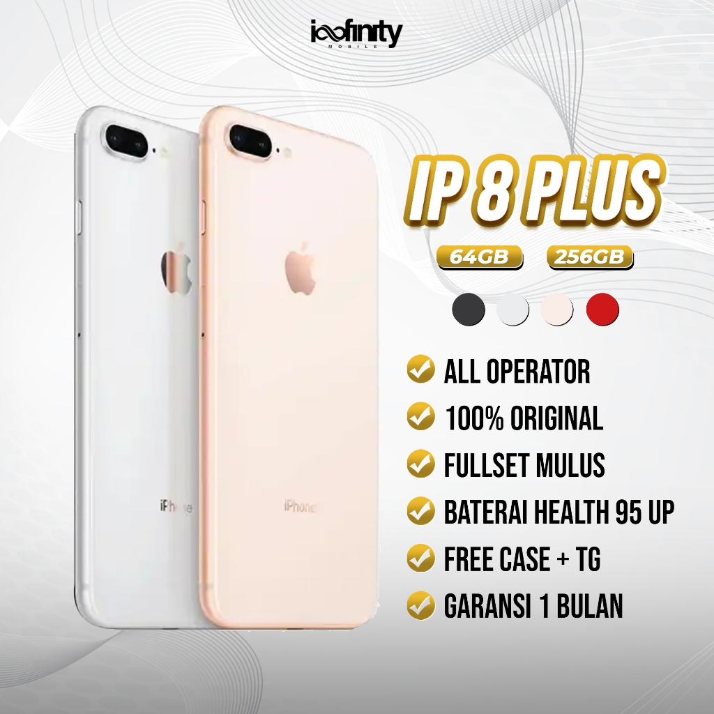 HP iP 8 Plus 64GB - 256GB SECOND FULLSET ALL OPERATOR